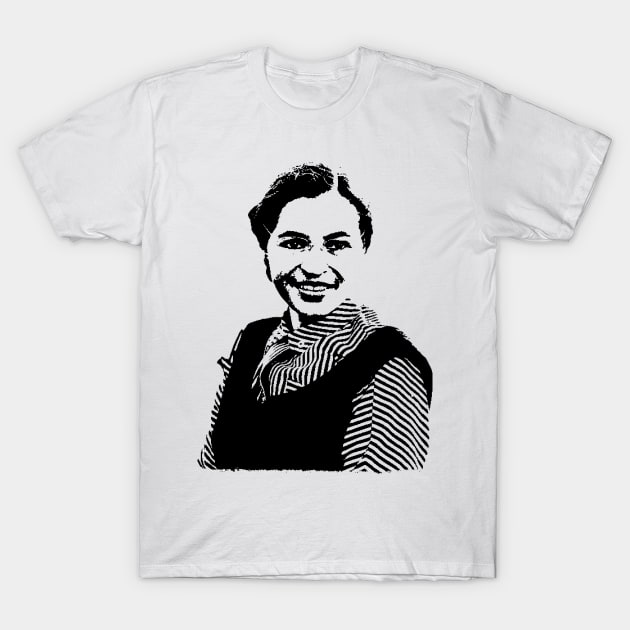 Rosa Parks Portrait T-Shirt by phatvo